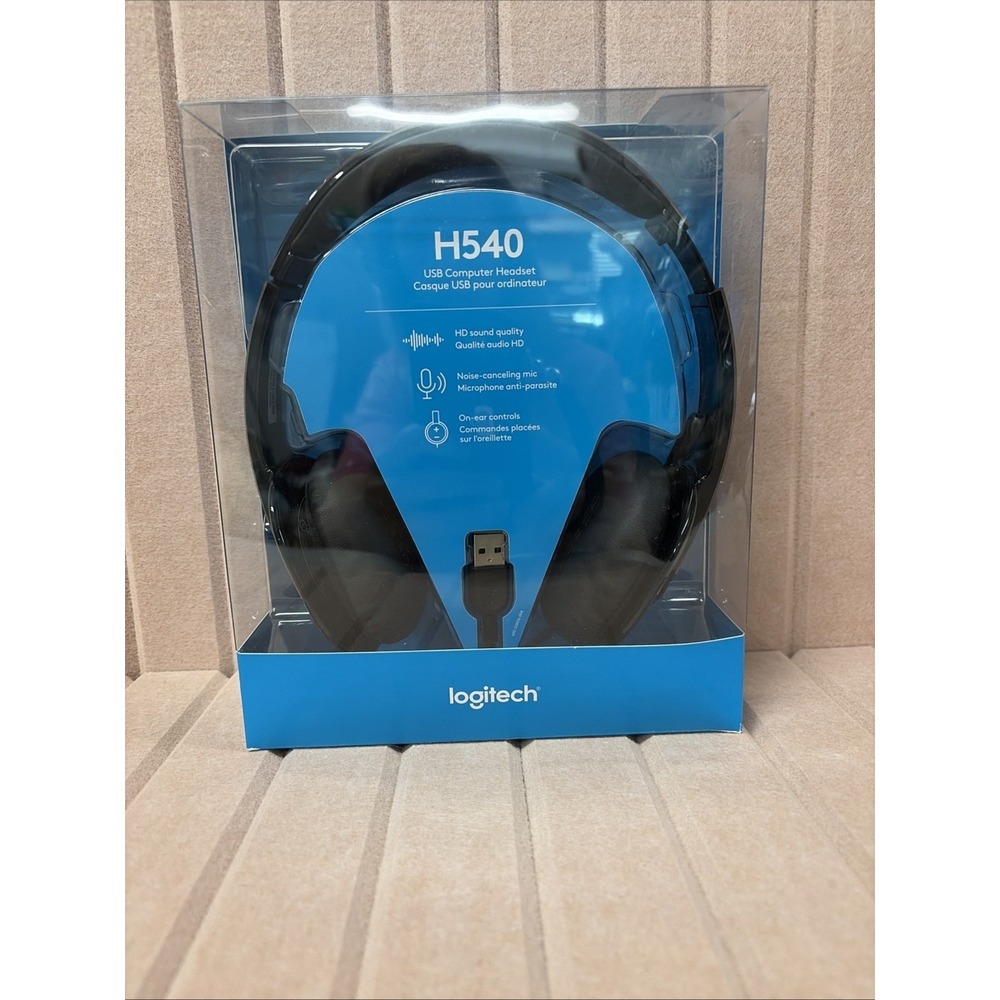 Logitech H540 USB Computer Headset | Noise-Canceling Mic | Factory Sealed (E4)